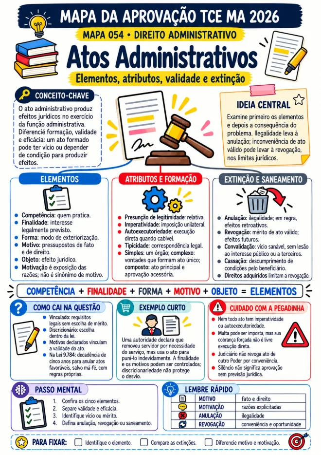 Mapa 054 · Direito Administrativo: atos administrativos